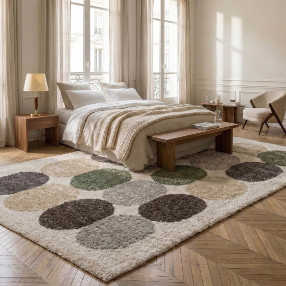 TAPIS DE SOL LEA LUDIQUE GEOMETRIQUE MULTICOLORE 160 X 230 CM - Photo N°3