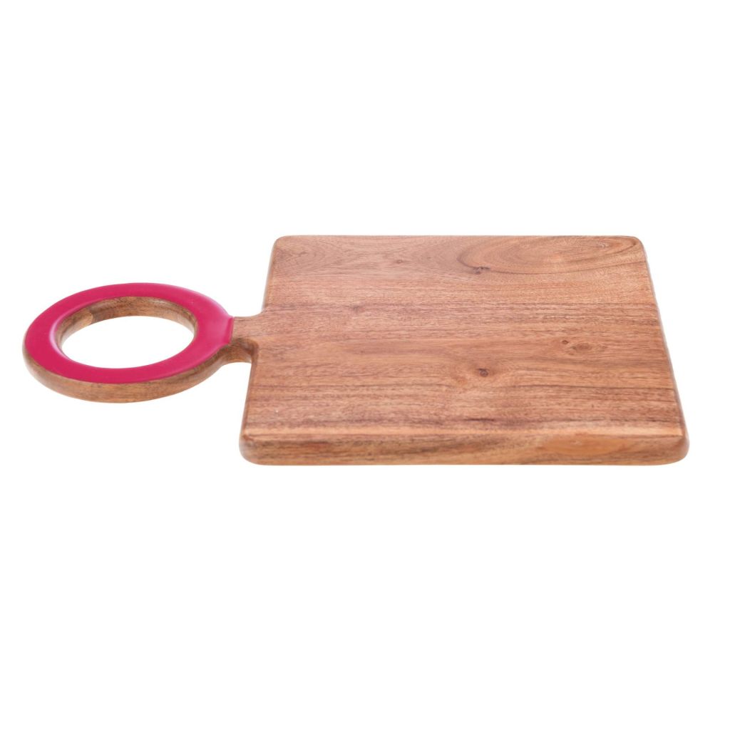 PLANCHE A DECOUPER POSITIVE RECTANGULAIRE EN ACACIA ANNEAU BRIQUE 35 x 23 x 2 cm - Photo N°2