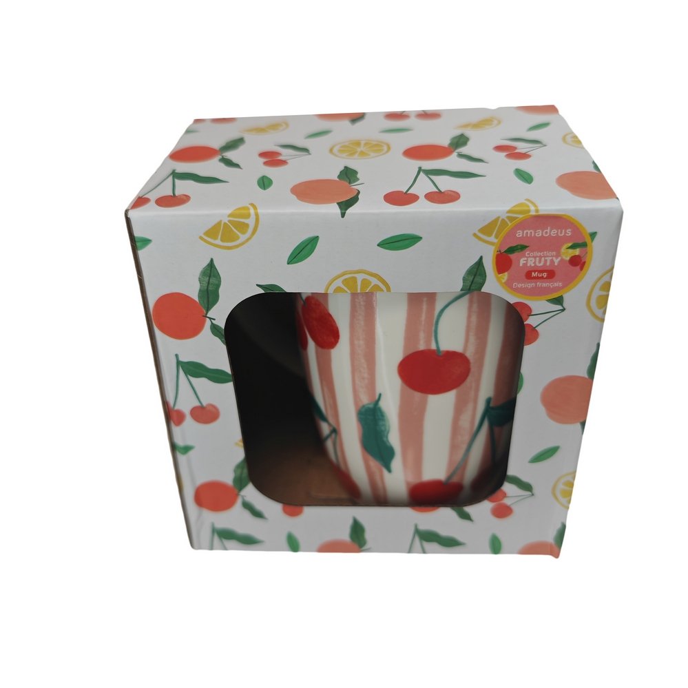 MUG FRUTY DECOR CERISE 9 x 12 x 13 cm 450 ML - Photo N°2