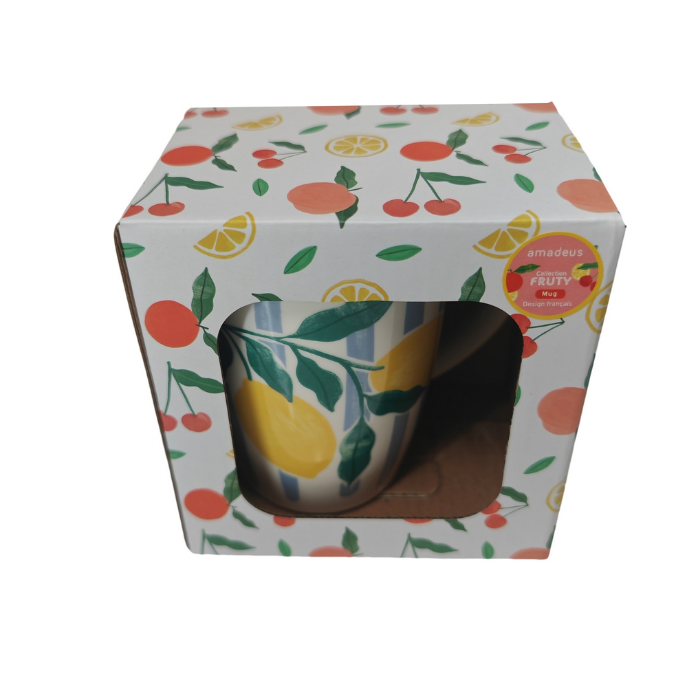 MUG FRUTY DECOR CITRON 9 x 12 x 13 cm 450 ML - Photo N°2