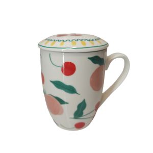 MUG FILTRE TISANIERE FRUTY DECOR CERISE 8 x 12 x 12 cm 380 ML
