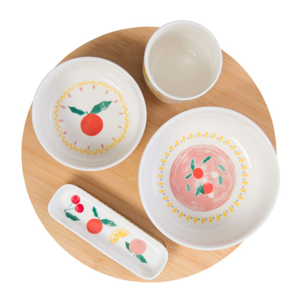 COFFRET PLATEAU TOURNANT 4 BOLS FRUTY    28.5 X 10.5 X 28.5 CM - Photo N°2