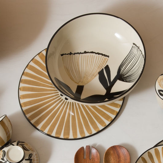 PLAT ROND EN GRES COLLECTION EVA 1 X 30 X 30 CM - Photo N°2