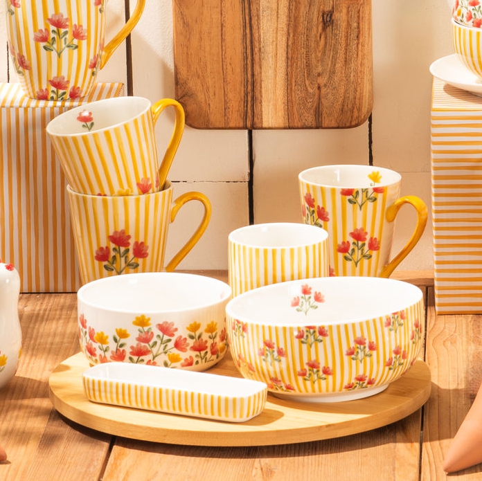 COFFRET PLATEAU TOURNANT 4 BOLS LOUISE  28.5 X 10.5 X 28.5 CM - Photo N°3