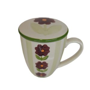 MUG FILTRE TISANIERE DAPHNE EN GRES 13 x 9 cm