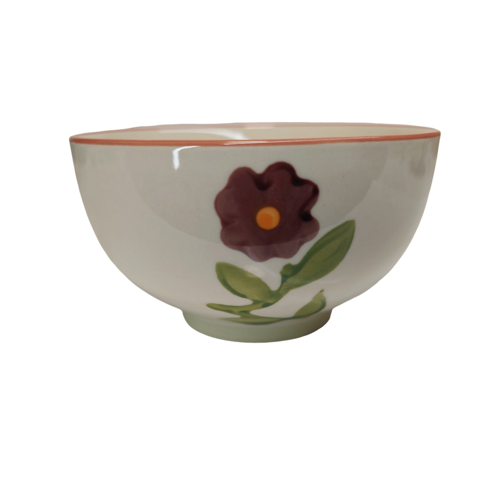 BOL GRES COLLECTION DAPHNE FLEURS VIOLETTE  14 X 8 X 14 CM 500 ML - Photo N°1