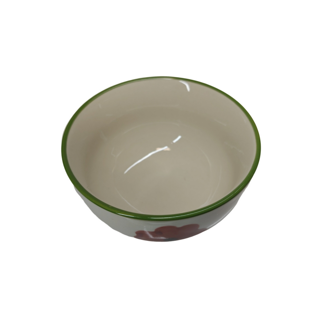 MINI BOL GRES COLLECTION DAPHNE FLEURS ROUGE  7 X 12 X 12 CM 220 ML - Photo N°2