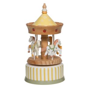 CARROUSEL MUSICAL COEUR POMME 21 x 11 cm