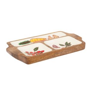 PLATEAU APERO AGATHE 3 COMPARTIMENTS 31 X 19 X 3 CM