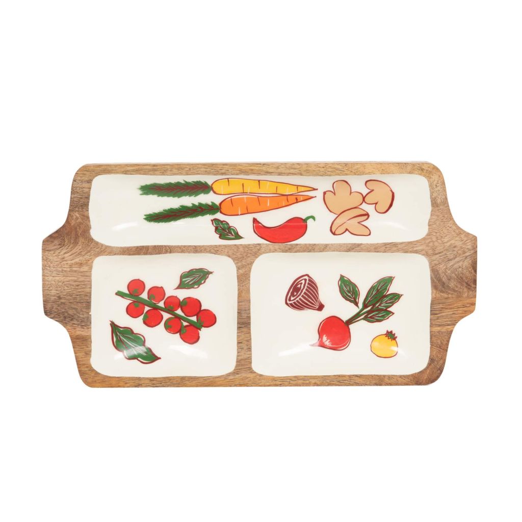 PLATEAU APERO AGATHE 3 COMPARTIMENTS 31 X 19 X 3 CM - Photo N°2