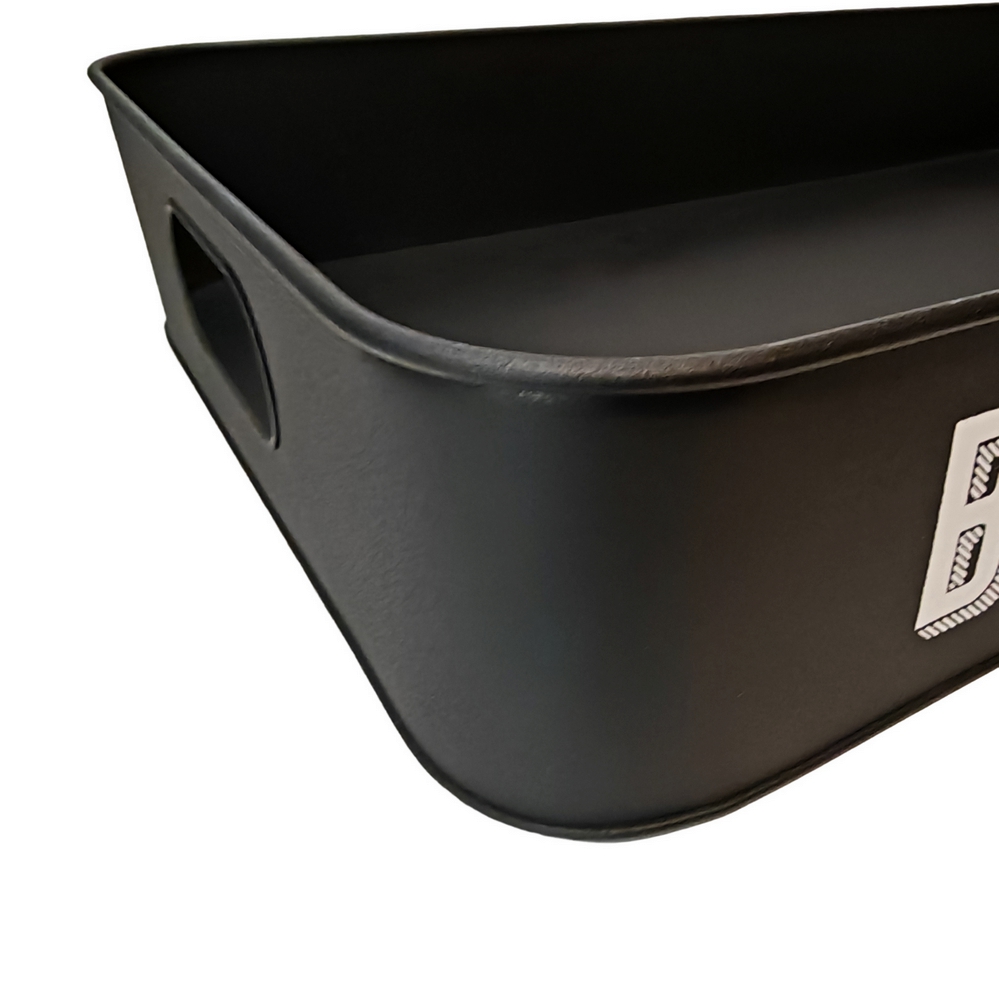 PLATEAU METAL NOIR BISTRONOMIQUE 50 x 30 X 8 cm - Photo N°2