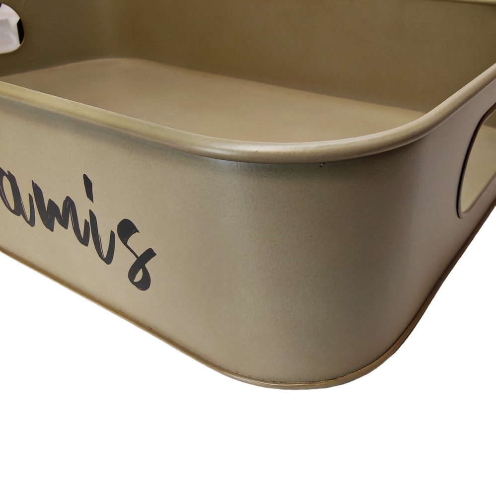 PLATEAU METAL SABLE Apéro des amis 42 x 25 X 7.5 cm - Photo N°2