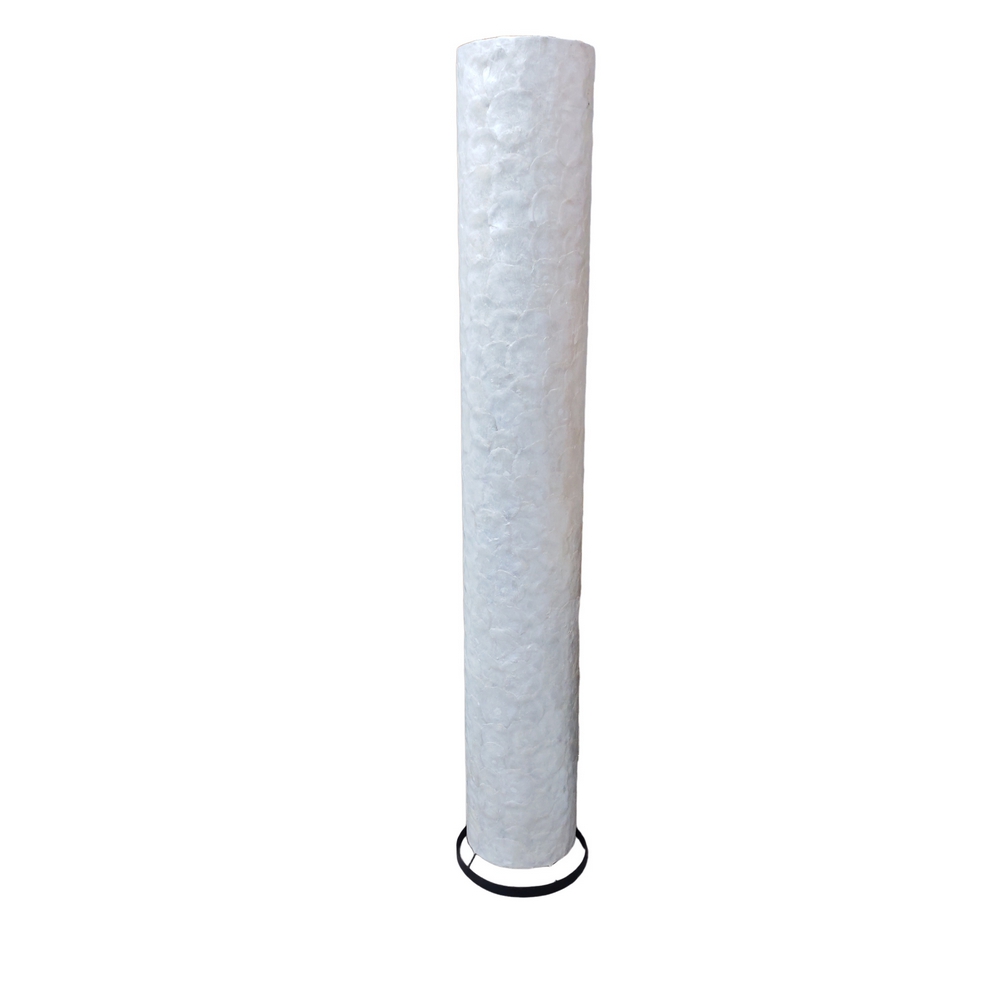 LAMPE NACRE BLANCHE CYLINDRE DE 150 X 25 X 25 CM - Photo N°2