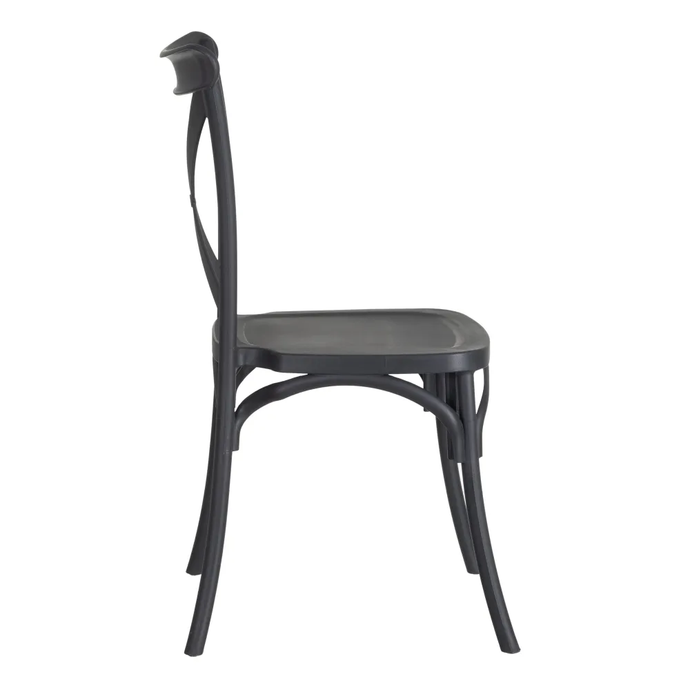 CHAISE BISTROT EMPILABLE POLYPROPYLENE GRIS FONCE 48.5 X 91 X 43 CM - Photo N°6