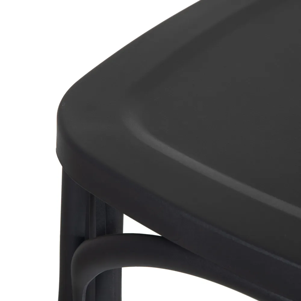 CHAISE BISTROT EMPILABLE POLYPROPYLENE GRIS FONCE 48.5 X 91 X 43 CM - Photo N°2