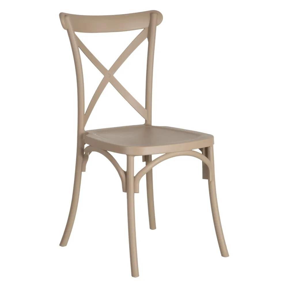 CHAISE BISTROT EMPILABLE POLYPROPYLENE TAUPE 48.5 X 91 X 43 CM - Photo N°9