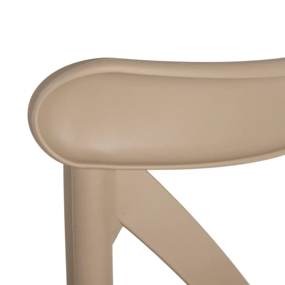 CHAISE BISTROT EMPILABLE POLYPROPYLENE TAUPE 48.5 X 91 X 43 CM - Photo N°7