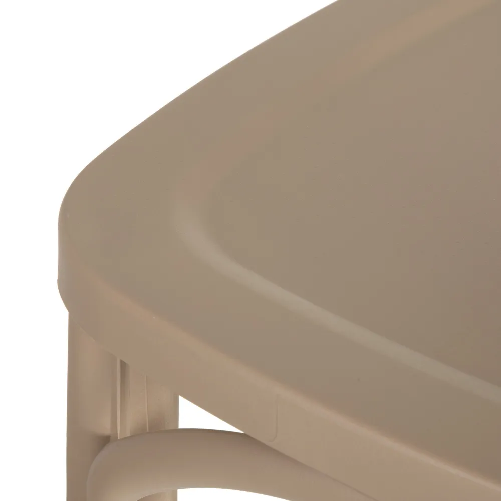 CHAISE BISTROT EMPILABLE POLYPROPYLENE TAUPE 48.5 X 91 X 43 CM - Photo N°6