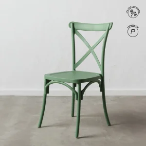 CHAISE BISTROT EMPILABLE POLYPROPYLENE VERTE  48.5 X 91 X 43 CM