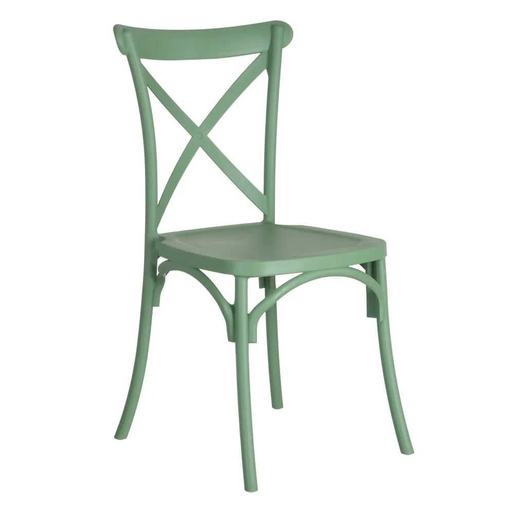 CHAISE BISTROT EMPILABLE POLYPROPYLENE VERTE  48.5 X 91 X 43 CM - Photo N°9