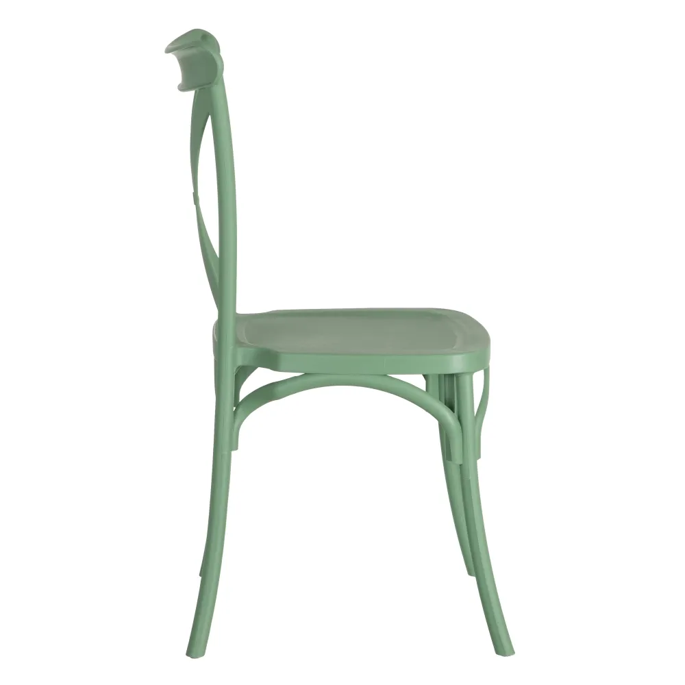 CHAISE BISTROT EMPILABLE POLYPROPYLENE VERTE  48.5 X 91 X 43 CM - Photo N°8