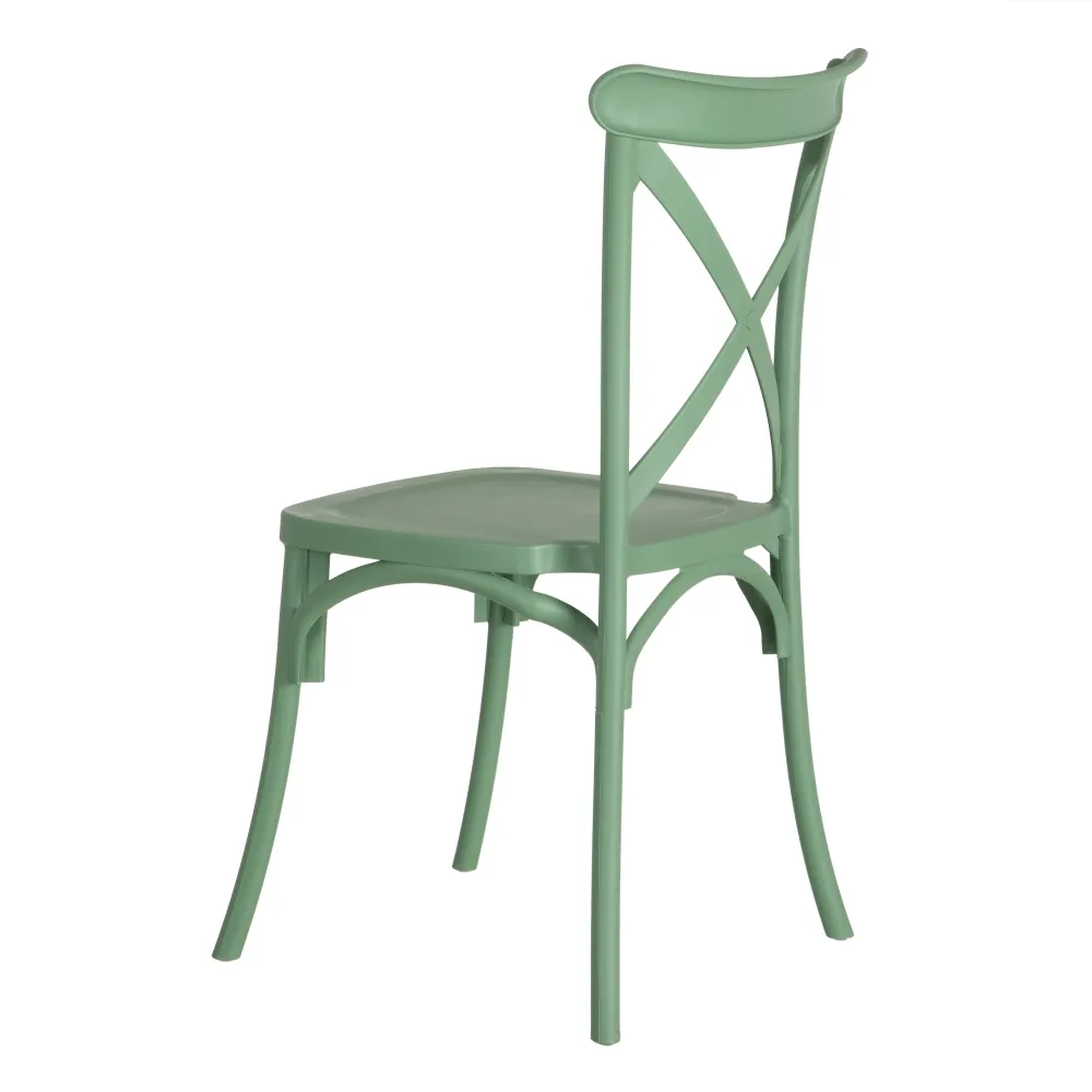 CHAISE BISTROT EMPILABLE POLYPROPYLENE VERTE  48.5 X 91 X 43 CM - Photo N°7