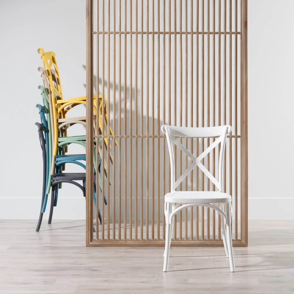 CHAISE BISTROT EMPILABLE POLYPROPYLENE VERTE  48.5 X 91 X 43 CM - Photo N°3