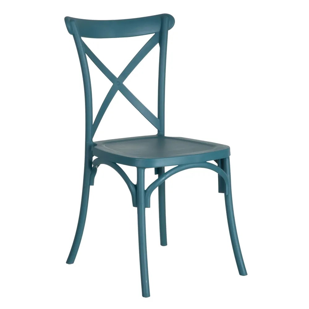CHAISE BISTROT EMPILABLE POLYPROPYLENE BLEUE  48.5 X 91 X 43 CM - Photo N°9
