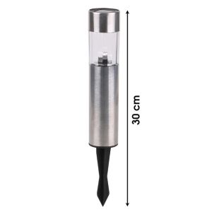 LAMPE SOLAIRE A PLANTER EN INOX 4.5 X 26 X 4.5 CM