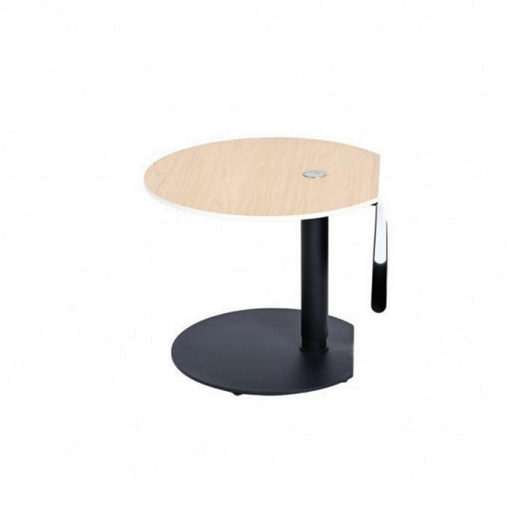 BOUT DE CANAPE REGLABLE EN HAUTEUR CERAMIQUE ASPECT CHENE 57 X 47/69 X 55 CM - Photo N°3