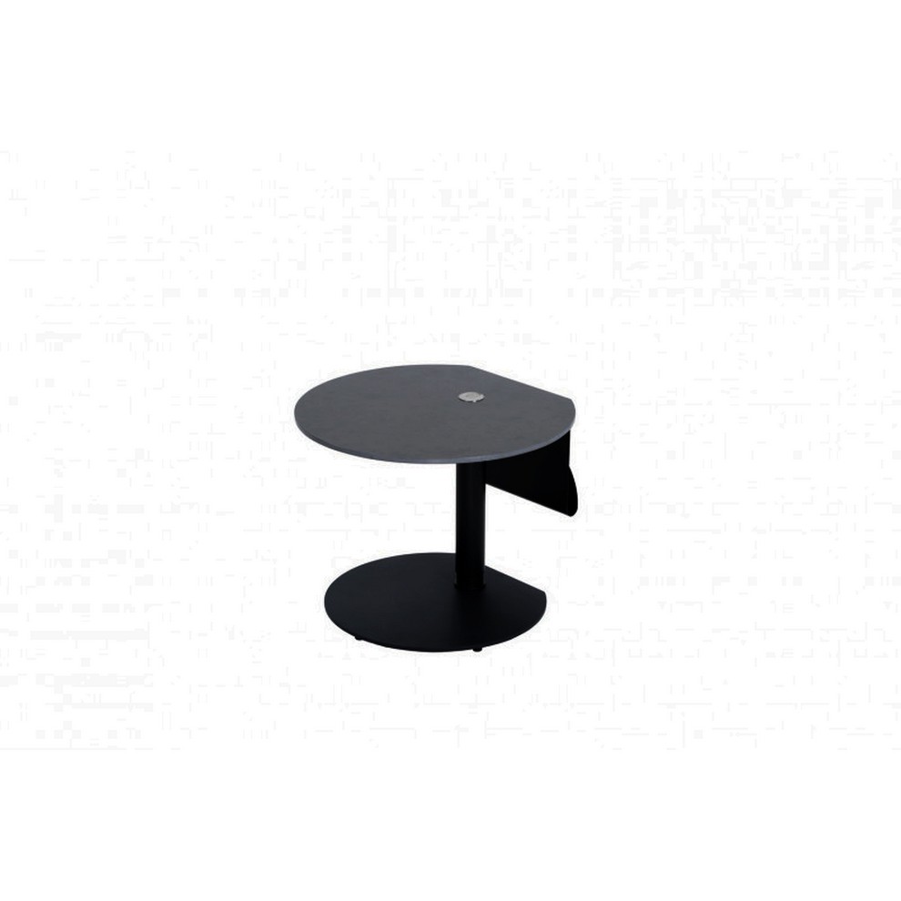 BOUT DE CANAPE REGLABLE EN HAUTEUR CERAMIQUE GRIS ET MARRON 57 X 47/69 X 55 CM - Photo N°5