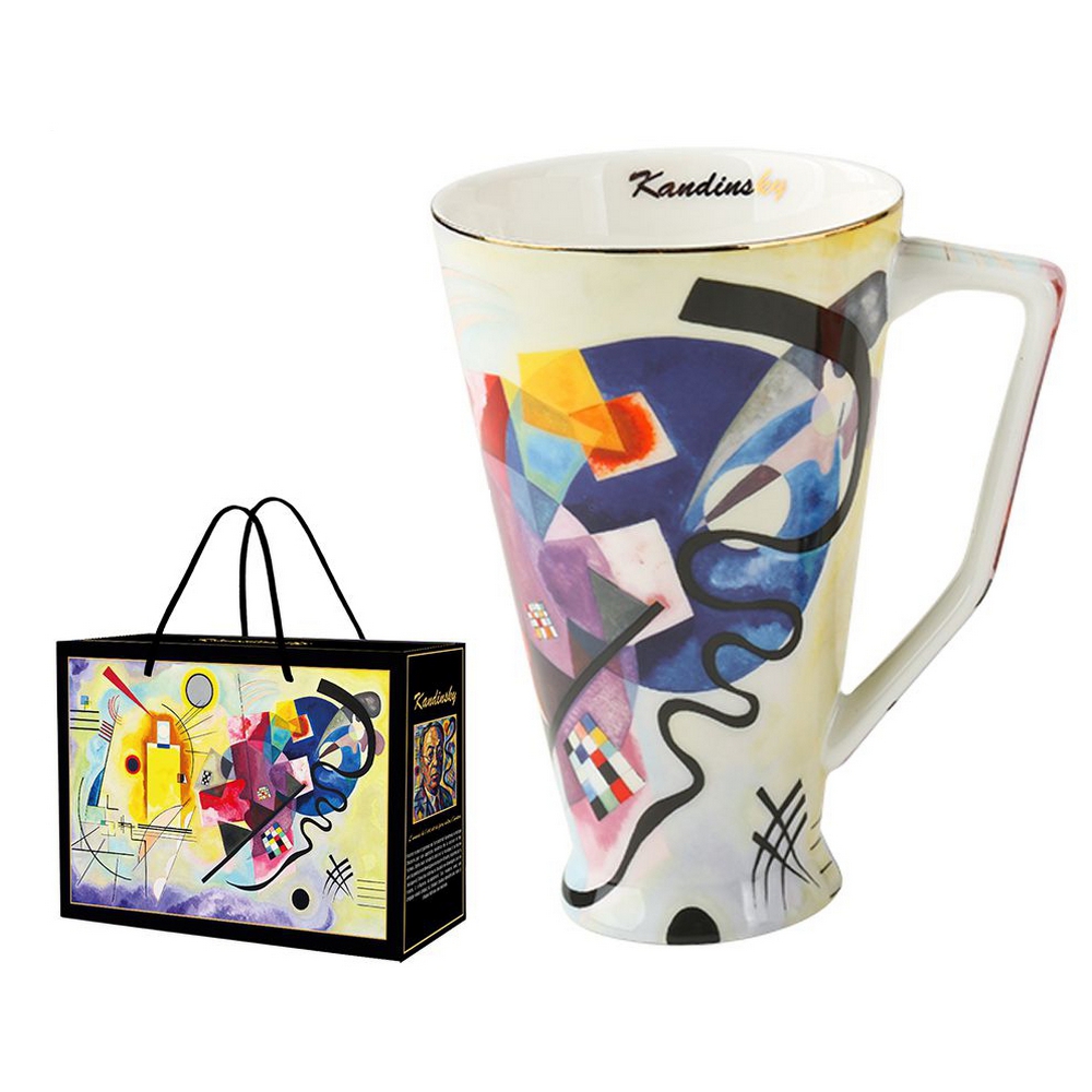 COFFRET MAXI MUG COLLECTION KANDINSKY JAUNE-ROUGE-BLEU 500ML - Photo N°4