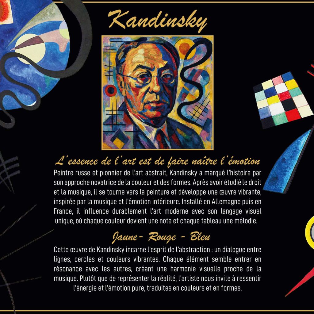 COFFRET MAXI MUG COLLECTION KANDINSKY JAUNE-ROUGE-BLEU 500ML - Photo N°2
