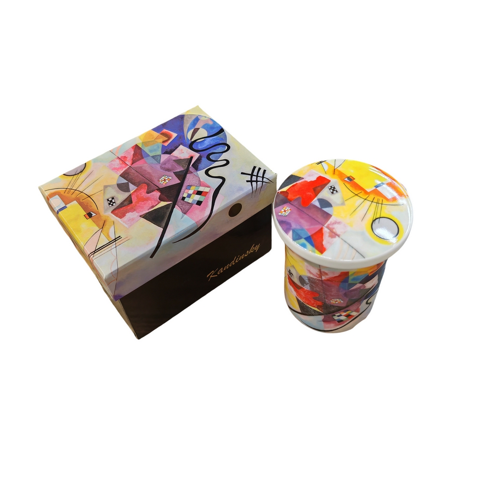 COFFRET MUG TISANIERE COLLECTION KANDINSKY JAUNE-ROUGE-BLEU 300ML - Photo N°4