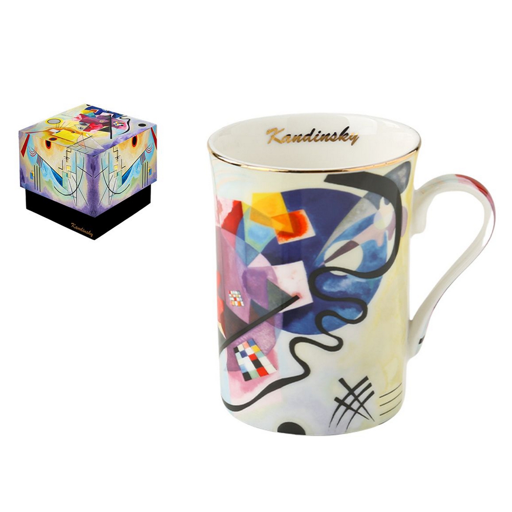 COFFRET MUG COLLECTION KANDINSKY JAUNE-ROUGE-BLEU 300ML - Photo N°1