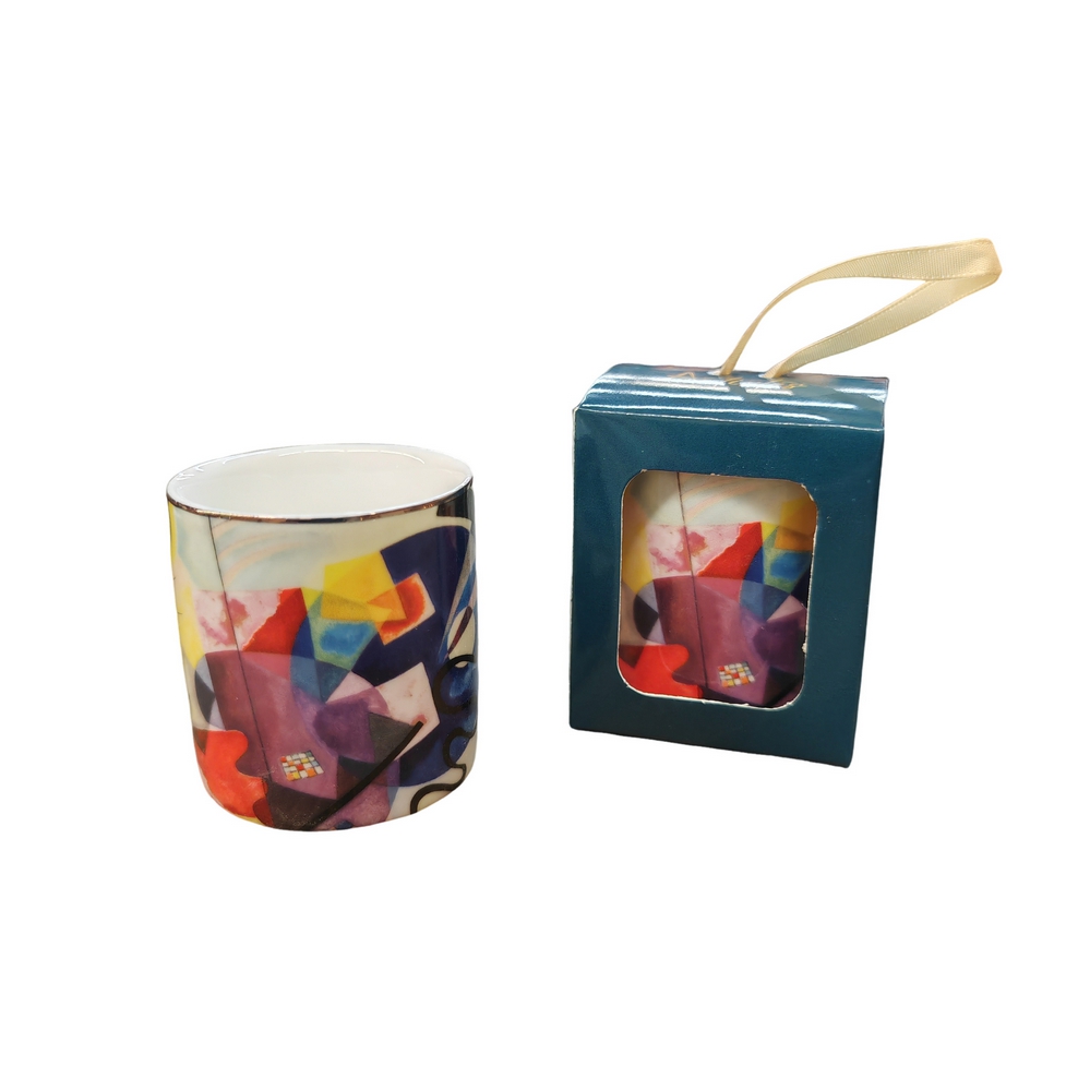 COFFRET TASSE A CAFE EXPRESSO COLLECTION KANDINSKY JAUNE-ROUGE-BLEU - Photo N°3