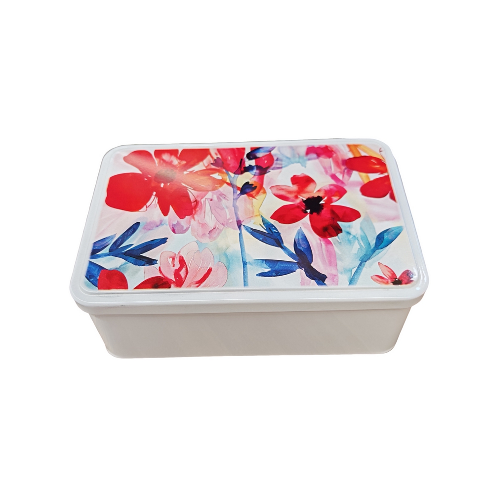 BOITE METAL POUR SUCRE EN MORCEAUX AQUARELLA - Photo N°1