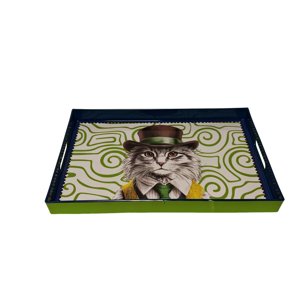 PLATEAU RECTANGULAIRE MR CHAT HUMAN ESSENCE 40 X 26 X 3.7 CM - Photo N°1