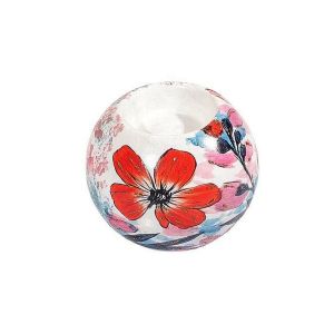 BOUGEOIR BOULE CERAMIQUE AQUARELLE 9.3 X 7.4 X 9.3 CM