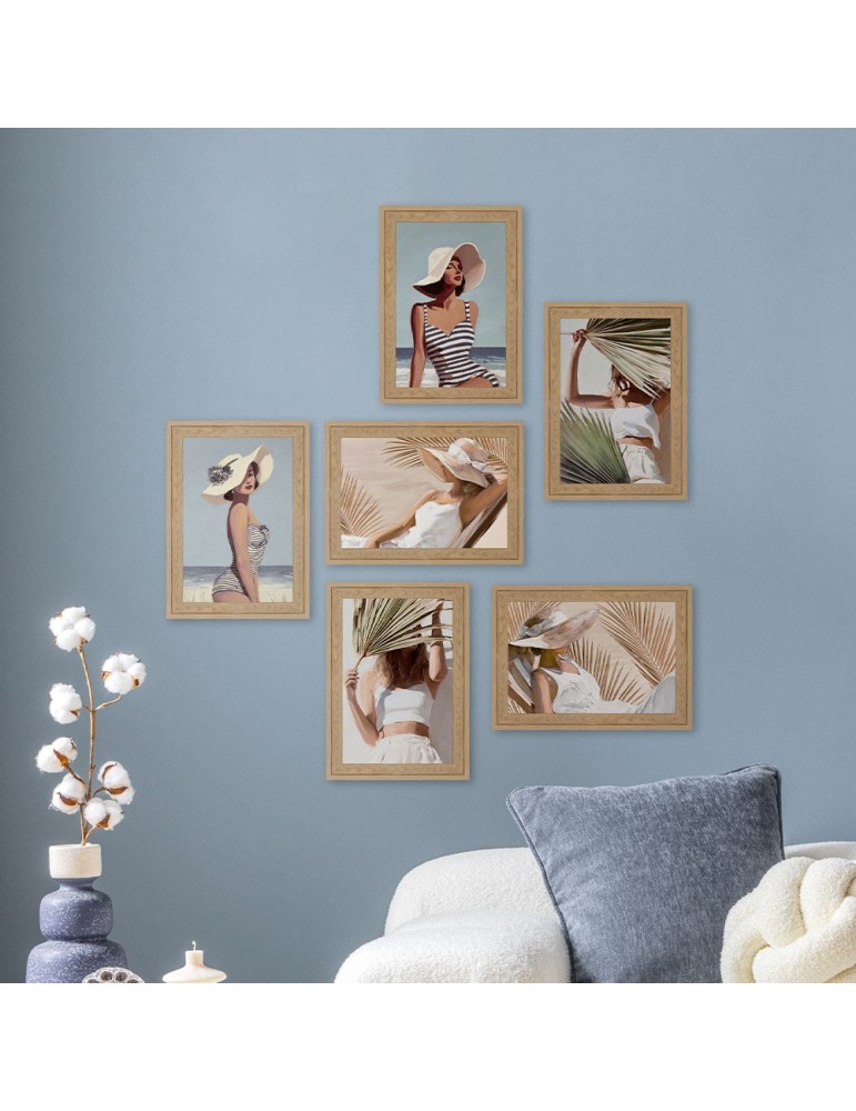 TABLEAU FEMME RETRO ELEGANTE AU CHAPEAU ORYA CAF 26104  26 X 36 CM - Photo N°3
