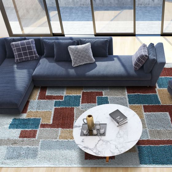 TAPIS DE SOL HORIZONS PATCH MULTICOLORE  160 X 240 CM - Photo N°3