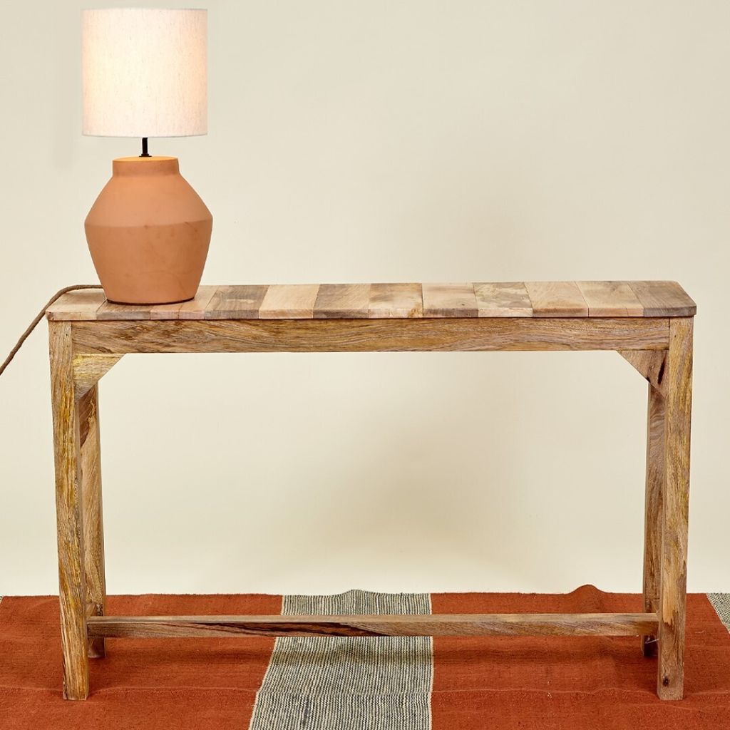 CONSOLE BOIS DE MANGUIER MASSIF 120 X 76 X 30 CM - Photo N°4