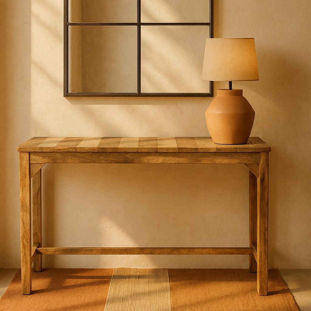 CONSOLE BOIS DE MANGUIER MASSIF 120 X 76 X 30 CM - Photo N°1