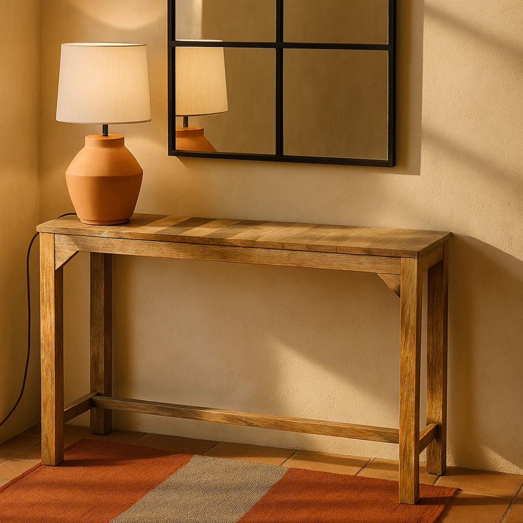 CONSOLE BOIS DE MANGUIER MASSIF 120 X 76 X 30 CM - Photo N°3