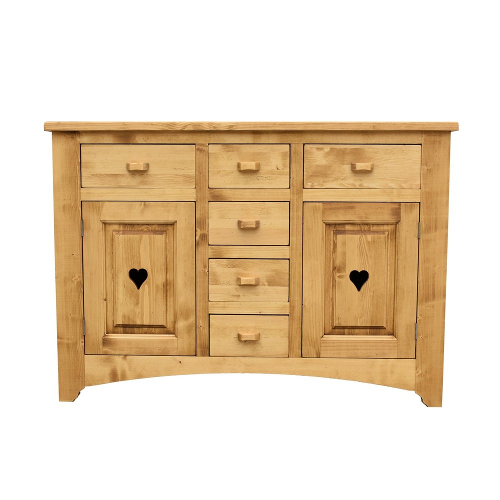 MEUBLE BAHUT CHAMONIX 2 PORTES 6 TIROIRS EN SAPIN MASSIF 130 X 92 X 50 cm - Photo N°5