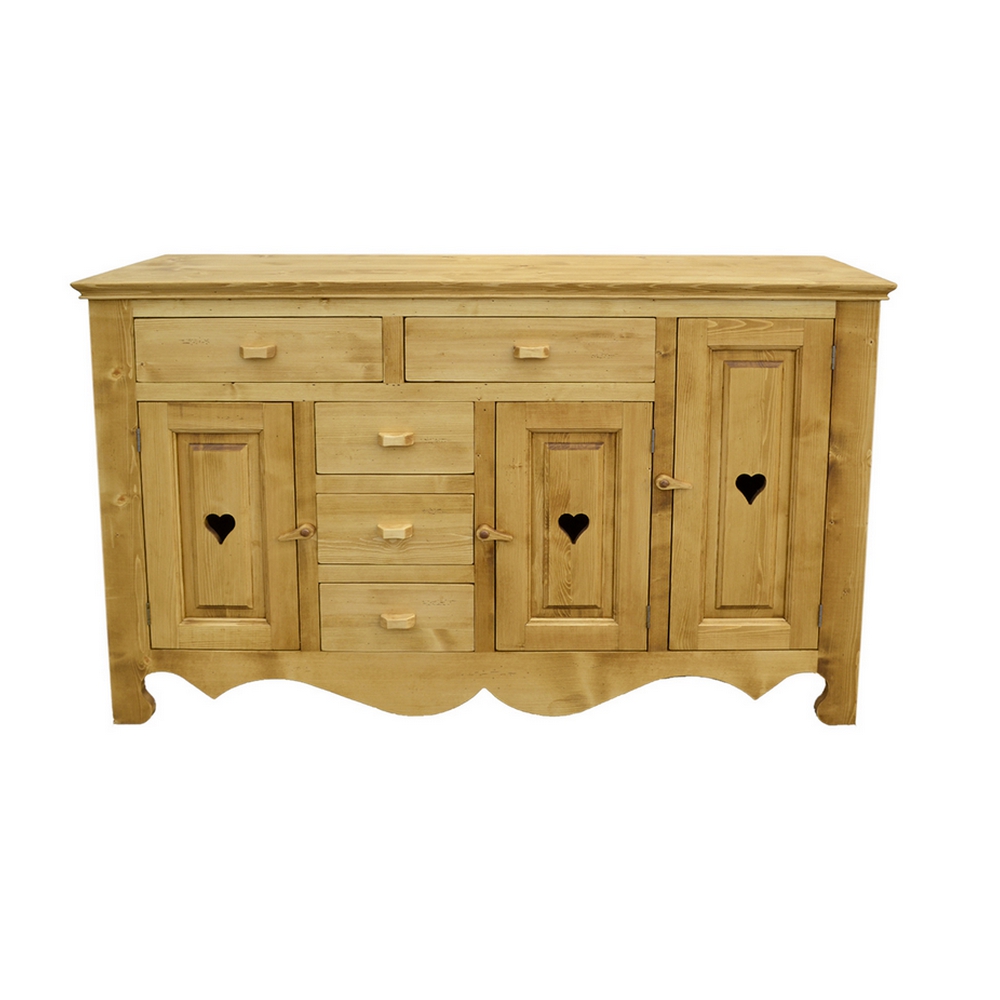 MEUBLE BAHUT CHAMONIX 3 PORTES 5 TIROIRS EN SAPIN MASSIF 160 X 100 X 50 cm - Photo N°6