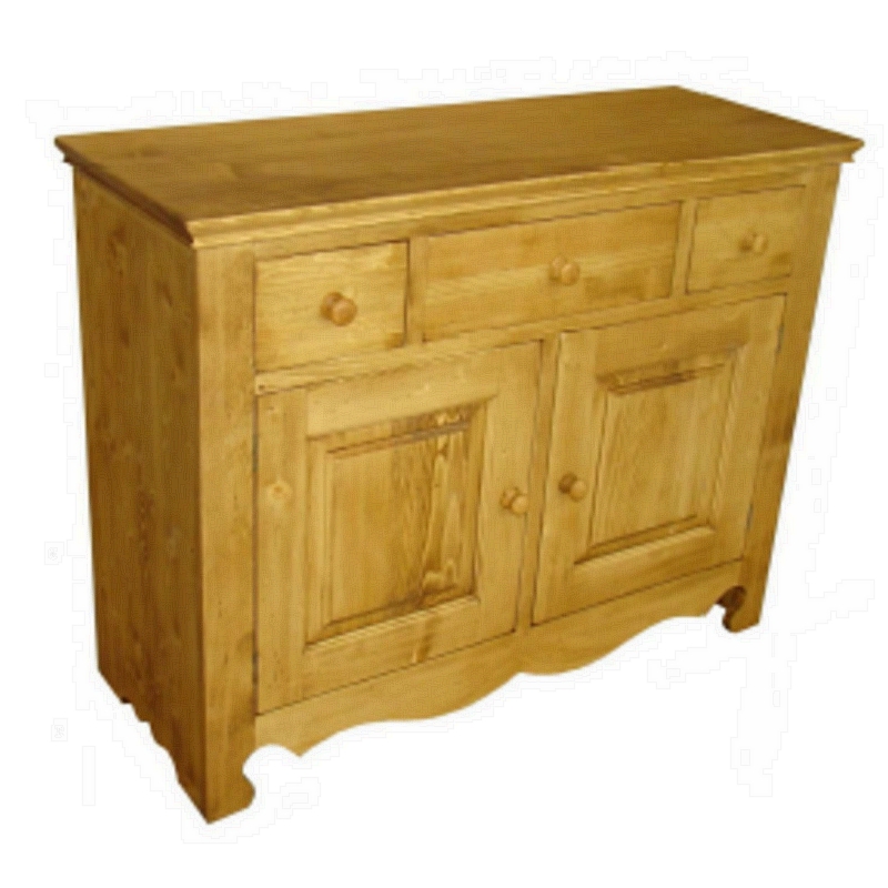 MEUBLE BAHUT CHAMONIX 2 PORTES 3 TIROIRS EN SAPIN MASSIF 125 X 98 x 48  cm - Photo N°3