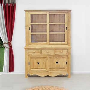 BUFFET CHAMONIX 3 TIROIRS 4 PORTES COULISSANTES EN PIN MASSIF 140 X 200 X 50cm