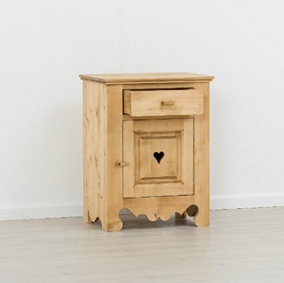 MEUBLE CONFITURIER CHAMONIX 1 PORTE 1 TIROIR EN SAPIN MASSIF 65 X 85 x 46 cm - Photo N°4