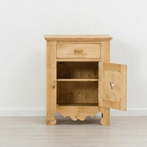MEUBLE CONFITURIER CHAMONIX 1 PORTE 1 TIROIR EN SAPIN MASSIF 65 X 85 x 46 cm - Photo N°2